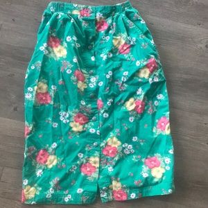 Vintage floral midi skirt